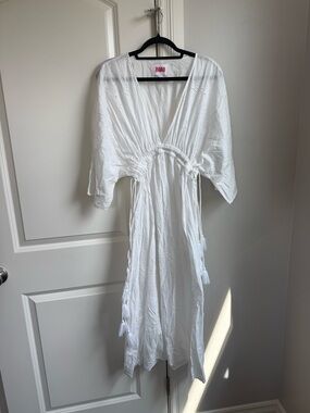 SOLID & STRIPED White Eyelet Cotton Beach Dress